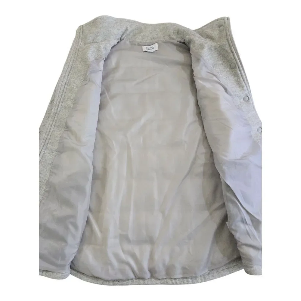 Croft & Barrow Gray Quilted Fleece Vest Women’s L Full Zip Puffer Casual Layerin - Picture 9 of 13